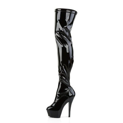 6" Heel Platform Thigh Boot (Pleaser KISS3000/B/M)