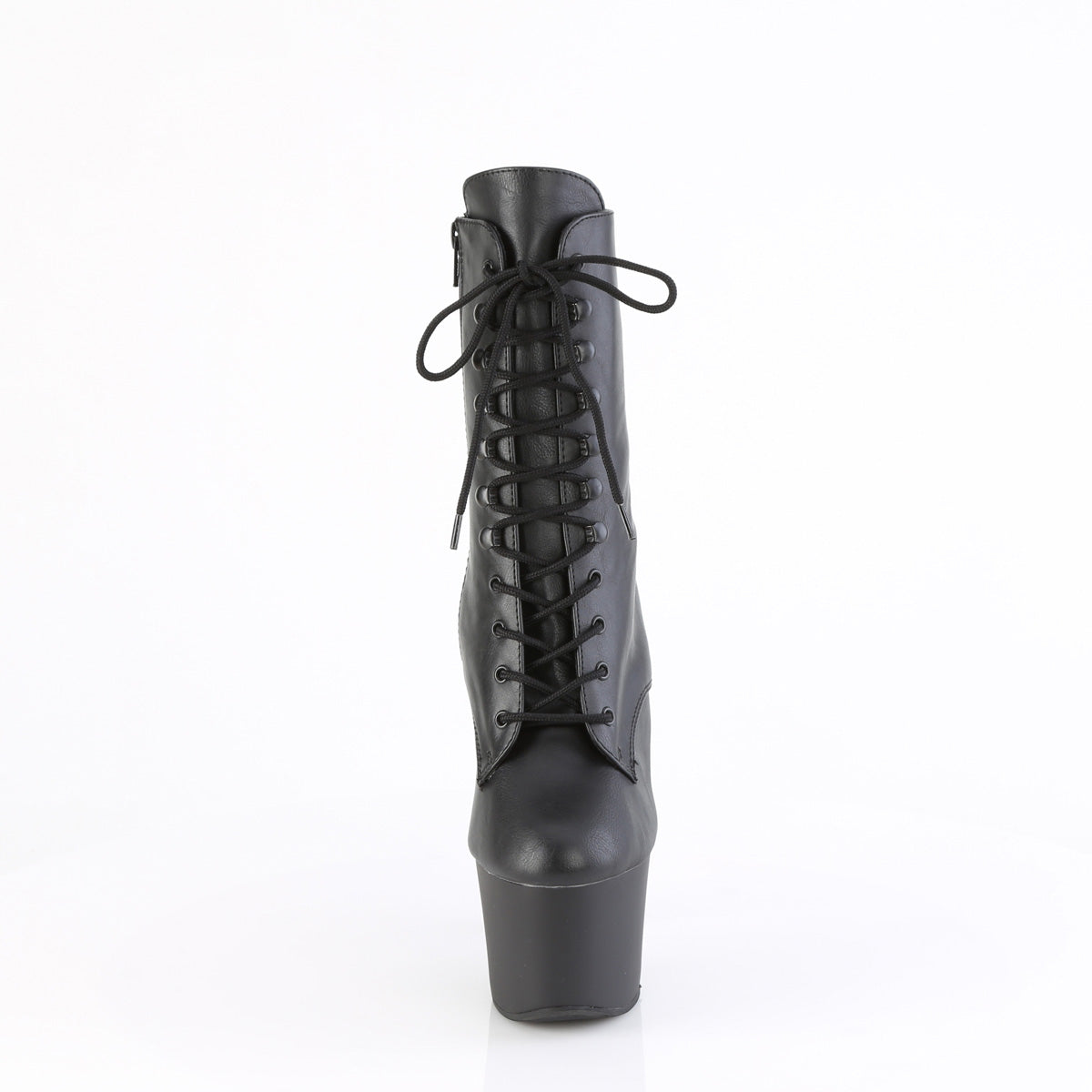*7" Heel, 2 3/4" PF Ankle Boot w/Brass Knuckles, Side Zip (Pleaser KNUCKS1020/BPU/M)