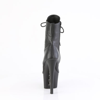 *7" Heel, 2 3/4" PF Ankle Boot w/Brass Knuckles, Side Zip (Pleaser KNUCKS1020/BPU/M)