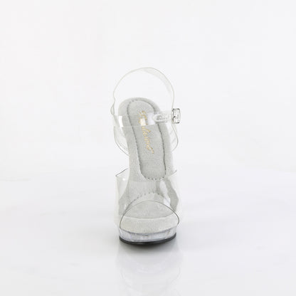 5" Heel, 3/4" PF Ankle Strap Sandal W/Mini Glitters (Fabulicious LIP108MG/C/M)