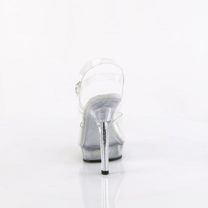 5" Heel, 3/4" PF Ankle Strap Sandal W/Mini Glitters (Fabulicious LIP108MG/C/M)