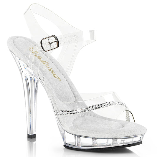**5" Heel, 3/4" PF Ankle Strap Sandal w/ RS (Fabulicious LIP108R/C/M)