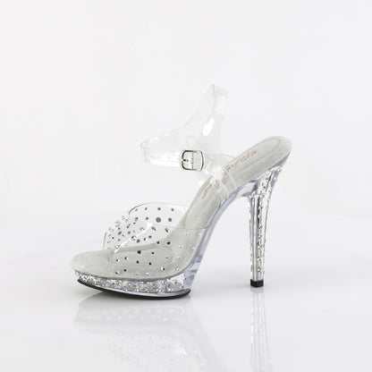 5" Heel, 3/4" PF Ankle Strap Sandal (Fabulicious LIP108RS/C/M)
