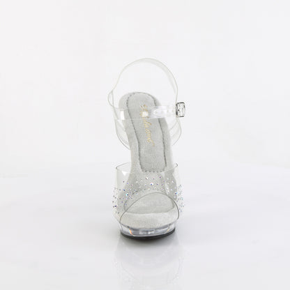 *5" Heel, 3/4" PF Ankle Strap Sandal W/ RS (Fabulicious LIP108SD/C/M)