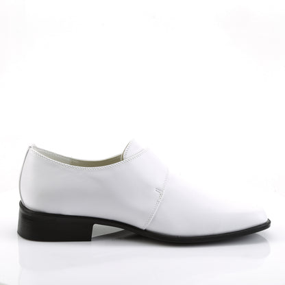 **1 " Men's White PU Costume Classic Loafer w/A Side Buckle (Funtasma LOA12/W/PU)