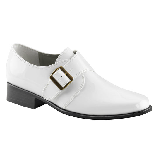 **1 " Men's White PU Costume Classic Loafer w/A Side Buckle (Funtasma LOA12/W/PU)