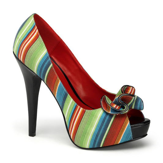 *5" Heel, 1" Hidden PF Open Toe Pump (Pin Up Couture LOL12/MUL/F)