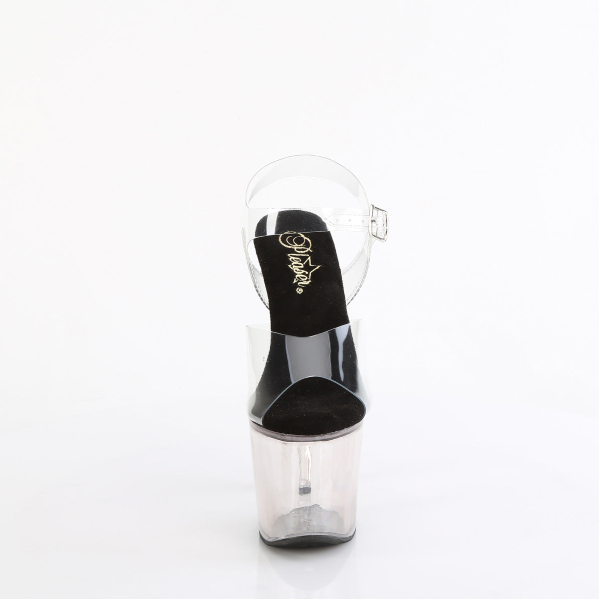 7" Heart Shaped Heel, 3 1/4" PF Ankle Strap Sandal (Pleaser LOVESK708T/C/BP)
