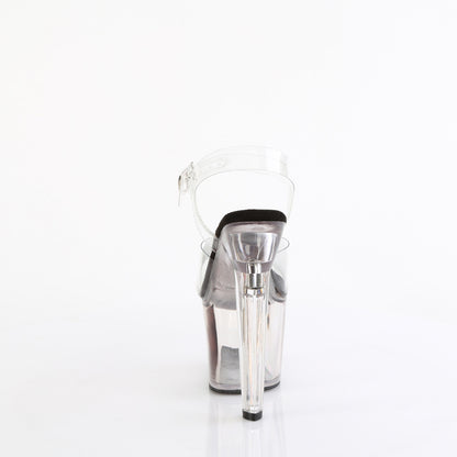 7" Heart Shaped Heel, 3 1/4" PF Ankle Strap Sandal (Pleaser LOVESK708T/C/BP)
