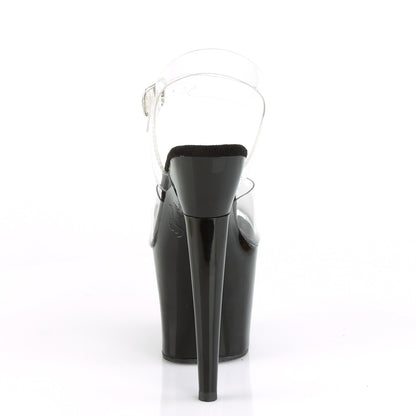 **7" Rose Thorn Heel, 3 1/4" PF Ankle Strap Sandal (Pleaser LOVEHN708/C/B)