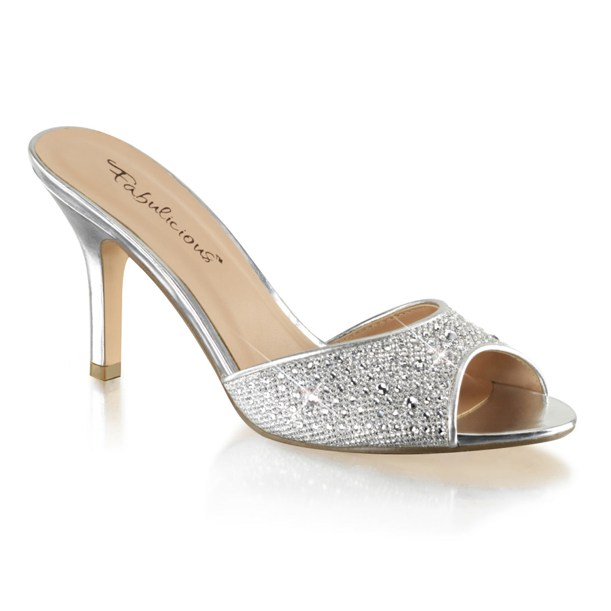 *3 1/4" Heel, Slide Embellished w/RS Glitter (Fabulicious LUCY01/GGFA)