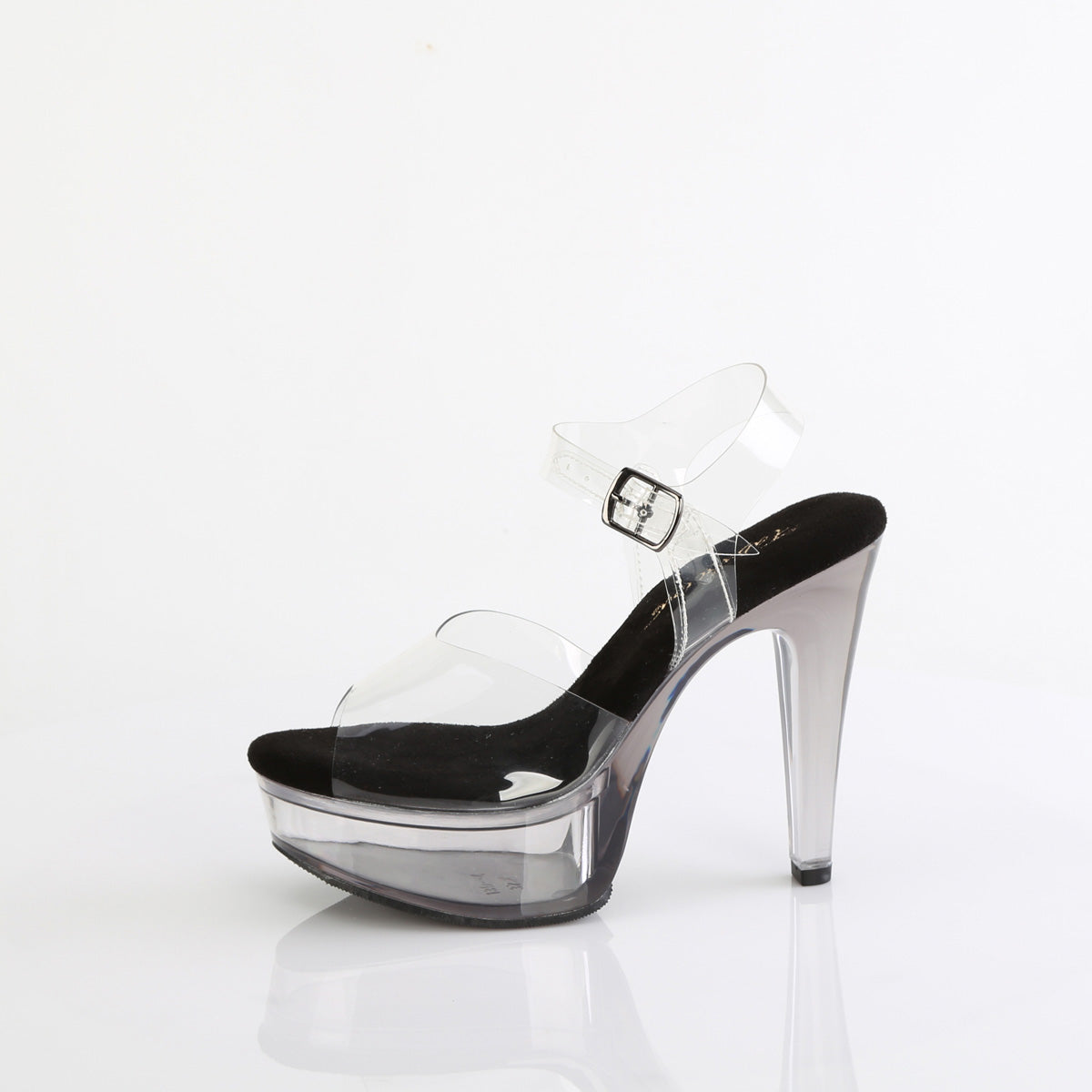 5" Heel, 1 3/4" PF Ankle Strap Sandal (Fabulicious MART508/C-B/SMKT)