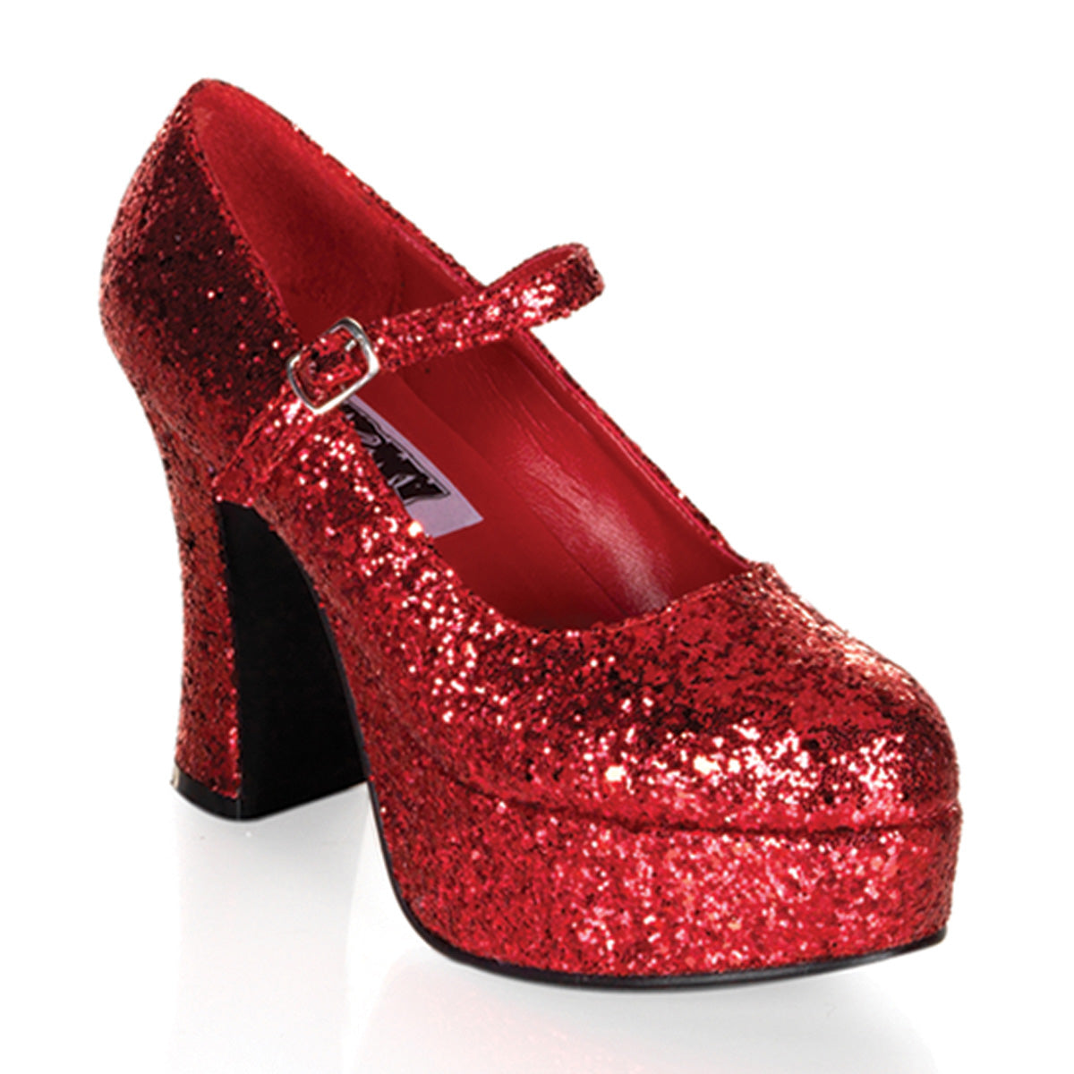 *4" Heel, 1 1/2" PF, Heel Mary Jane Pump w/Glitter (Funtasma MAR50G/BP)