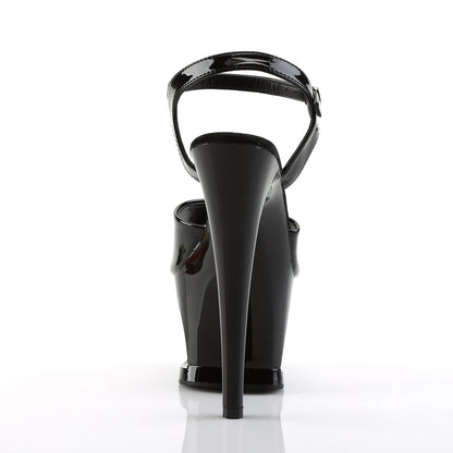 *7" Heel, 2 3/4" Cut-Out PF Ankle Strap Sandal (Pleaser MOON709/B/M)