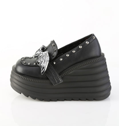 4 1/2" Platform Loafer Shoe (Demonia MOR56/BVL)