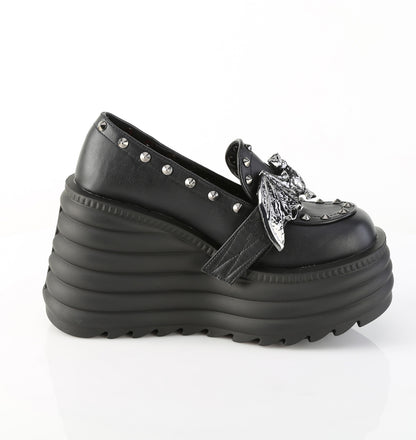 4 1/2" Platform Loafer Shoe (Demonia MOR56/BVL)