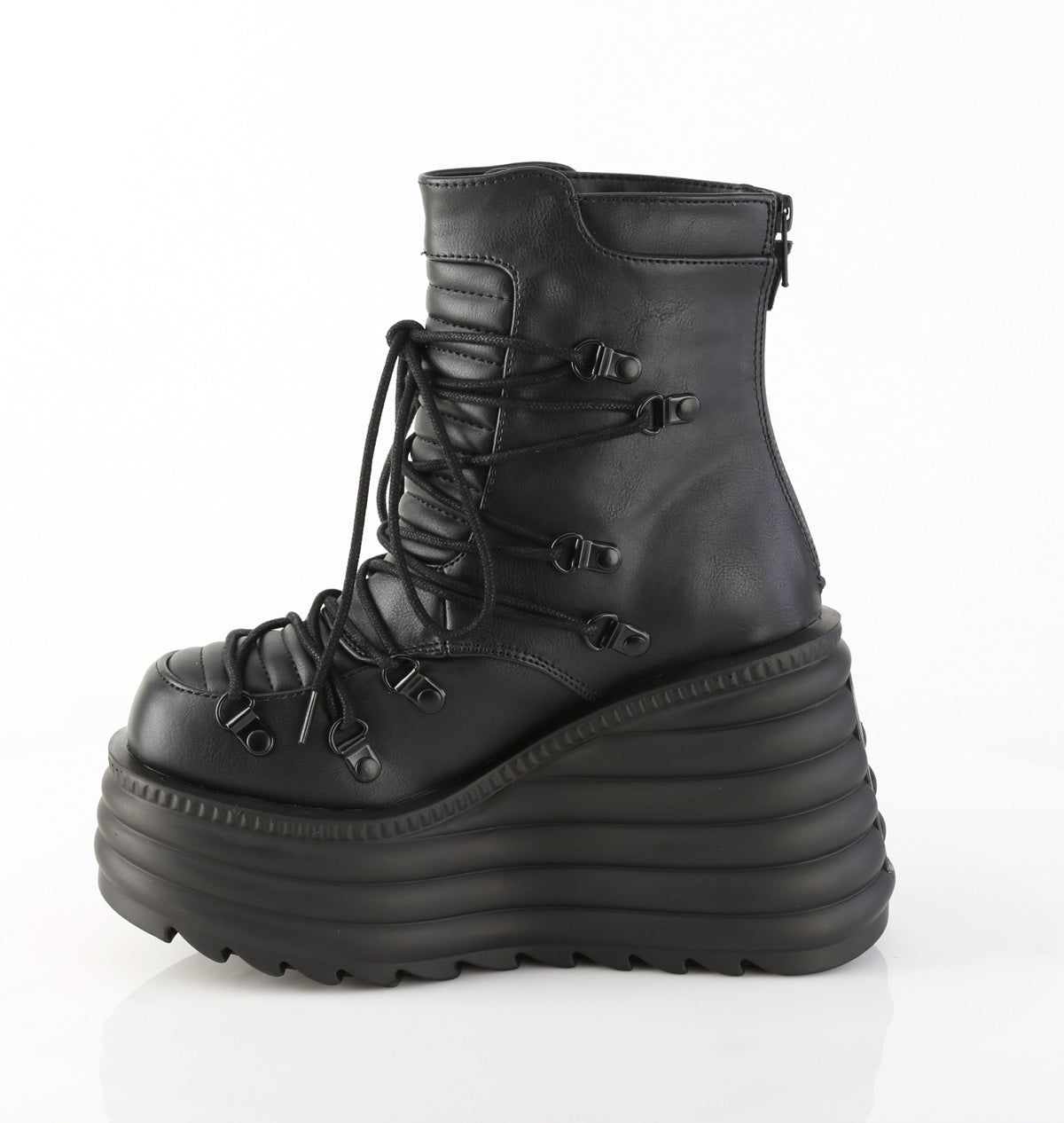 4 1/2" Platform Ankle Boot, Back Zip (Demonia MOR68/BVL)