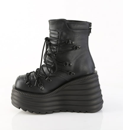 4 1/2" Platform Ankle Boot, Back Zip (Demonia MOR68/BVL)