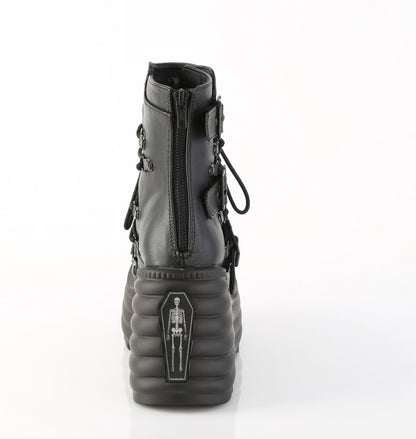 4 1/2" Platform Ankle Boot, Back Zip (Demonia MOR68/BVL)