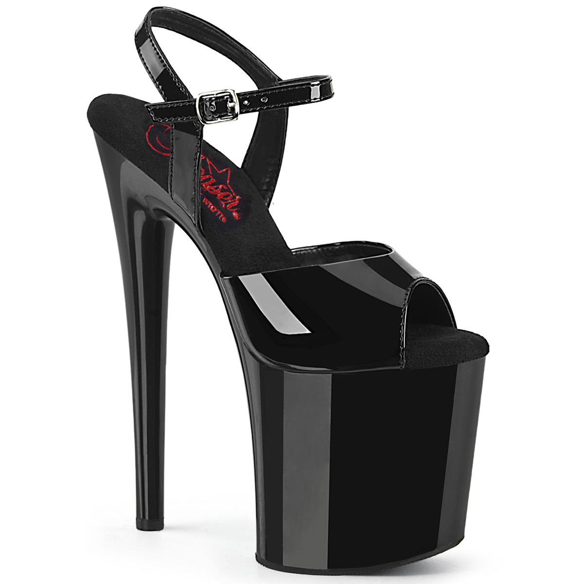 8" Heel, 4" PF Ankle Strap Sandal (Pleaser NAU809/B/M)