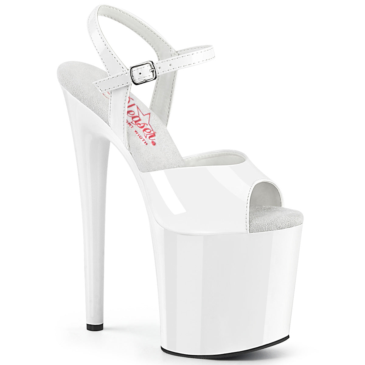 8" Heel, 4" PF Ankle Strap Sandal (Pleaser NAU809/B/M)