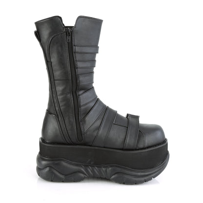 3" PF Mid Calf Boot, Side Zip (Demonia NEP210/BVL)