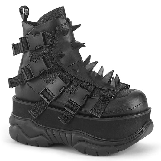 3" Platform Ankle Boot, Inside Zip (Demonia NEP68/BVL)