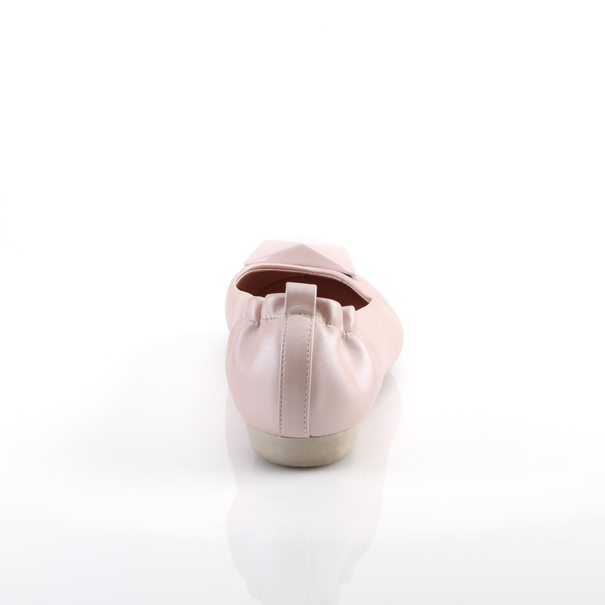 *Round Toe Foldable Flats W/ Geometric Adornment (Pin Up Couture OLIVE08/AQPU)