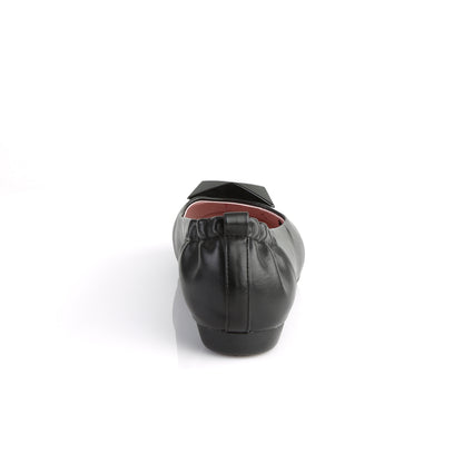 *Round Toe Foldable Flats W/ Geometric Adornment (Pin Up Couture OLIVE08/AQPU)