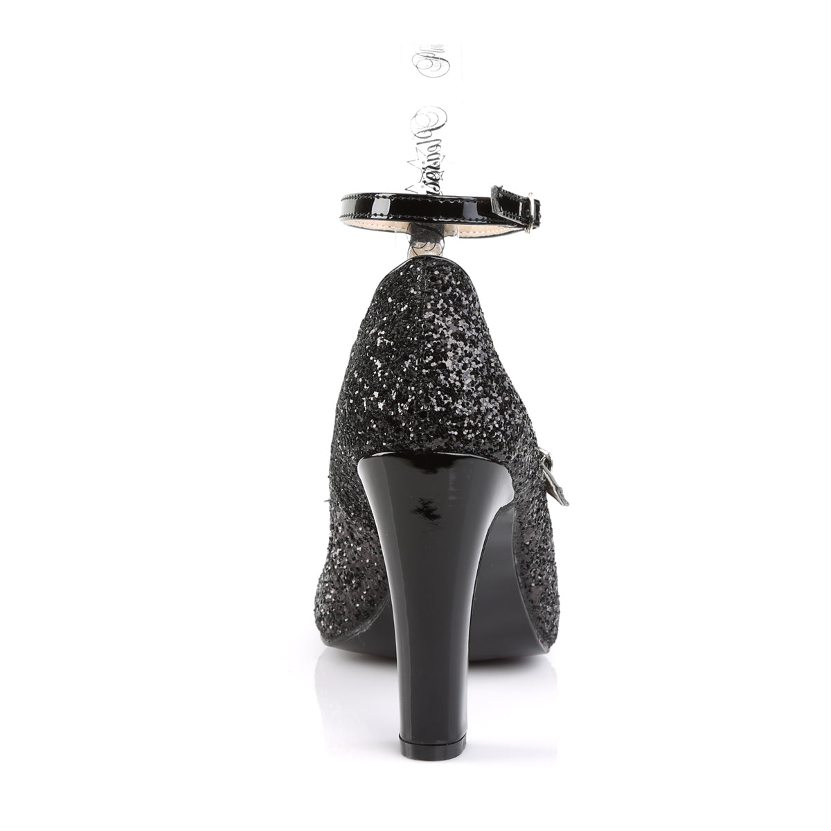4" Heel, Round Toe Pump W/ Glitter (Pleaser Pink Label QUEEN01/B-BG)