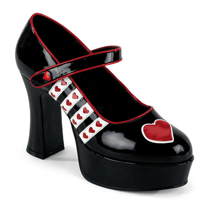 *4" Heel, Alice in Wonderland Queen Of Hearts Platform (Funtasma QUEEN55/QH)