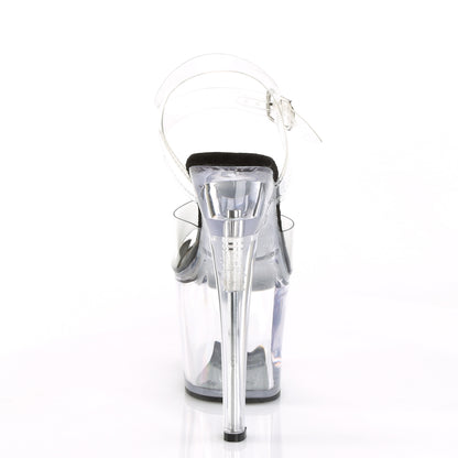 7" Heel, 3 1/4" PF Ankle Strap Sandal (Pleaser RAD708/C-B/C)