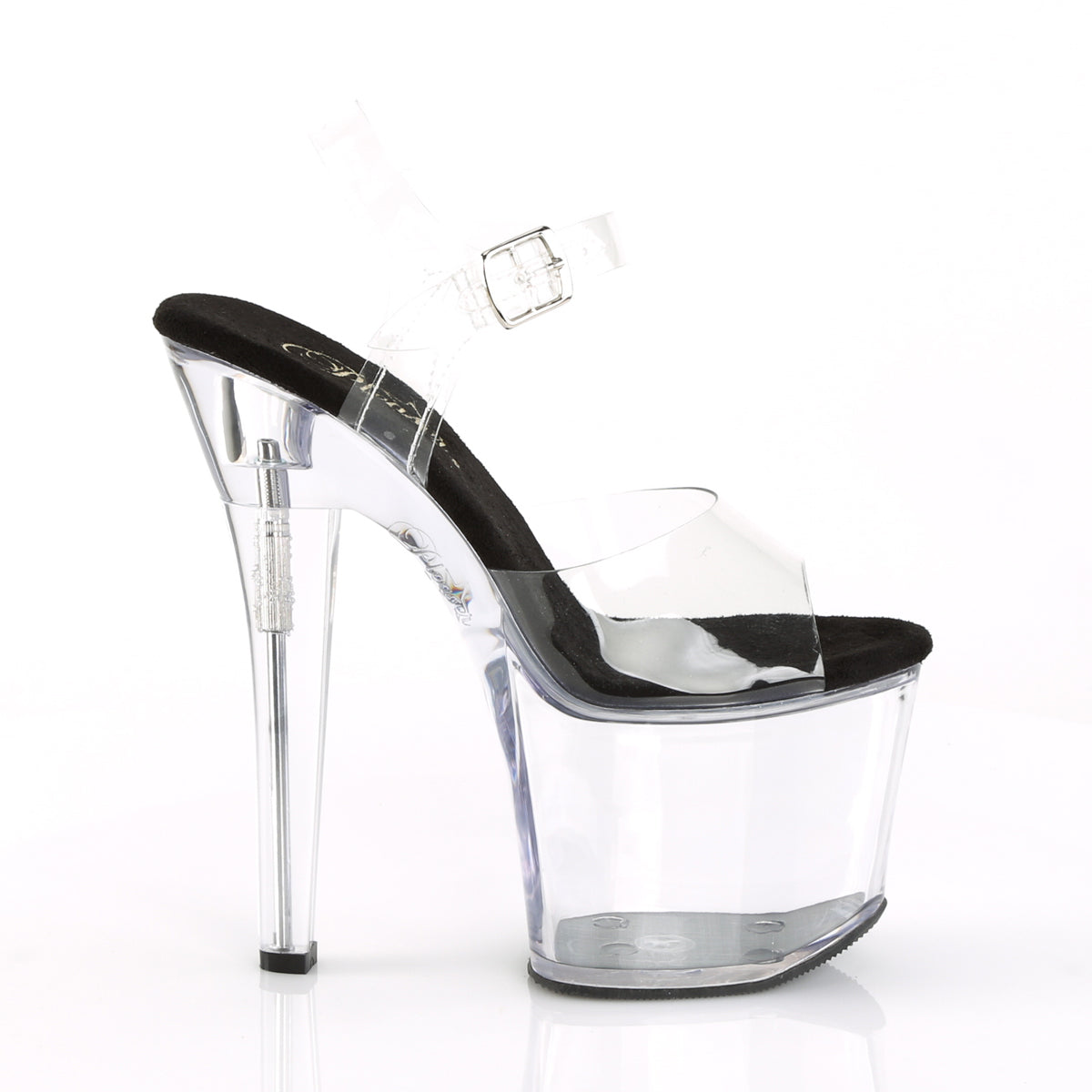 7" Heel, 3 1/4" PF Ankle Strap Sandal (Pleaser RAD708/C-B/C)