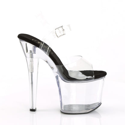 7" Heel, 3 1/4" PF Ankle Strap Sandal (Pleaser RAD708/C-B/C)