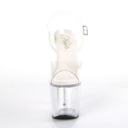 7" Heel, 3 1/4" PF Ankle Strap Sandal (Pleaser RAD708/C-B/C)