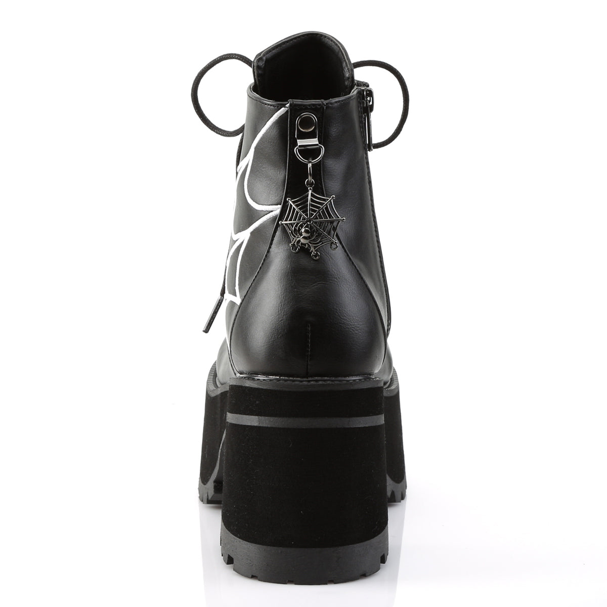 3 3/4" Heel, 2 1/4" PF Ankle Boot w/ Spider Web Embroidery (Demonia RAN105/BVL)