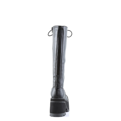 3 3/4" Block Heel Goth Punk PF Knee BT W/ Side Zipper (Demonia RAN302/B/PU)