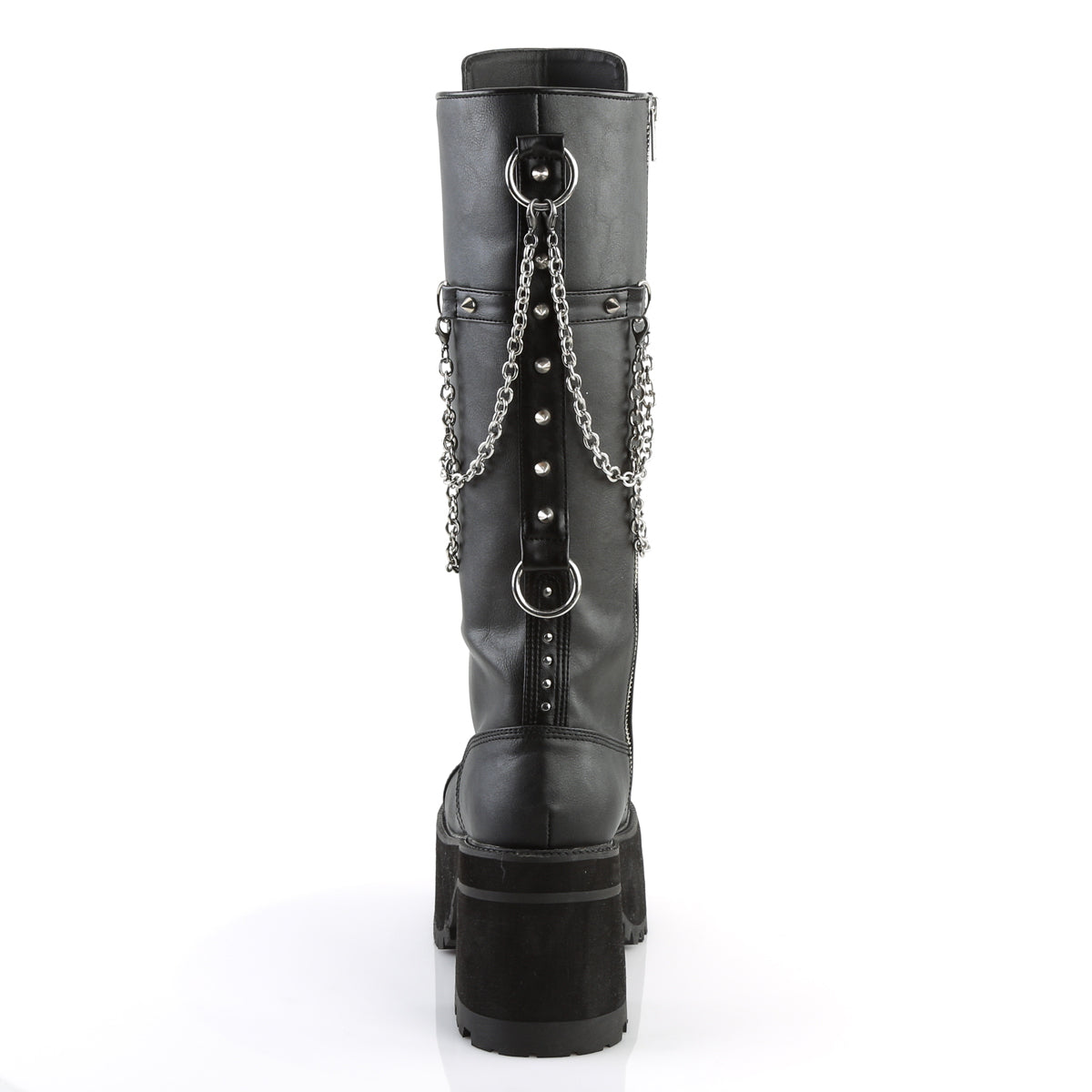 3 3/4" Heel, 2 1/4" PF Knee High Boot, Metal Side Zip (Demonia RAN303/BVL)