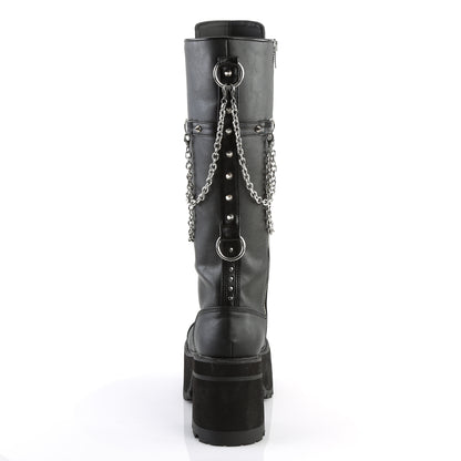 3 3/4" Heel, 2 1/4" PF Knee High Boot, Metal Side Zip (Demonia RAN303/BVL)