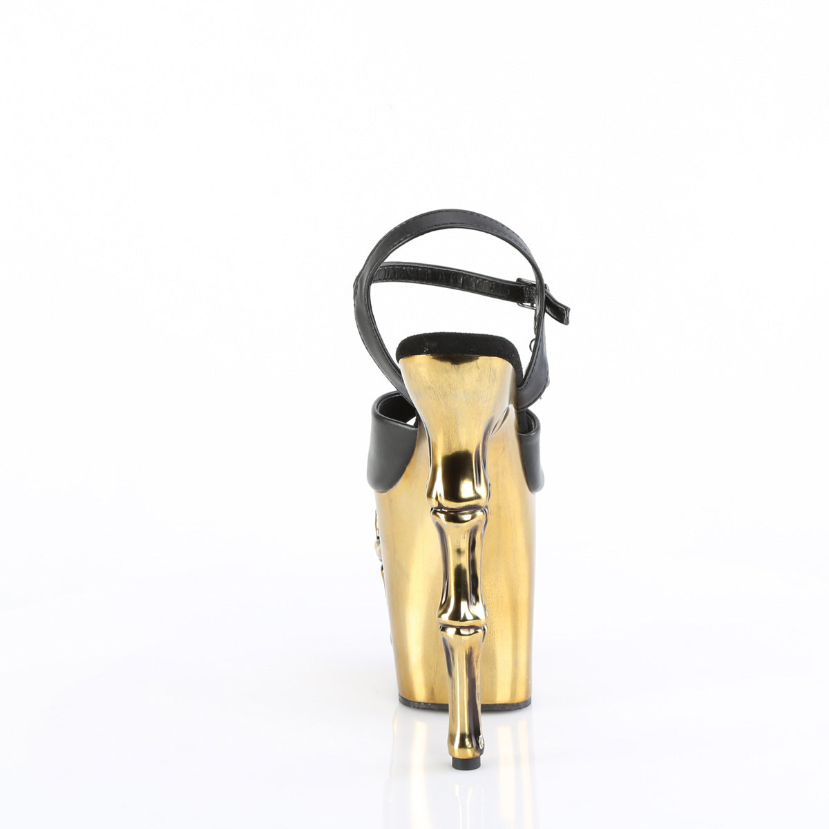 *8" Finger Bone Heel, 4" Skull PF LED Ankle Strap Sandal (Pleaser RAPT809-LT/BPU/BASCH)