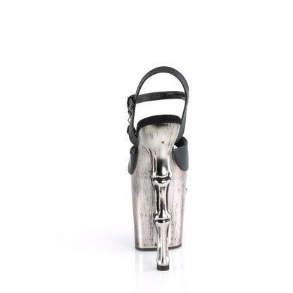 *8" Finger Bone Heel, 4" Skull PF LED Ankle Strap Sandal (Pleaser RAPT809-LT/BPU/BASCH)