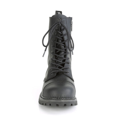 10 Eyelet Unisex Steel Toe Ankle Boot, Rubber Sole (Demonia RIOT10/BLE)