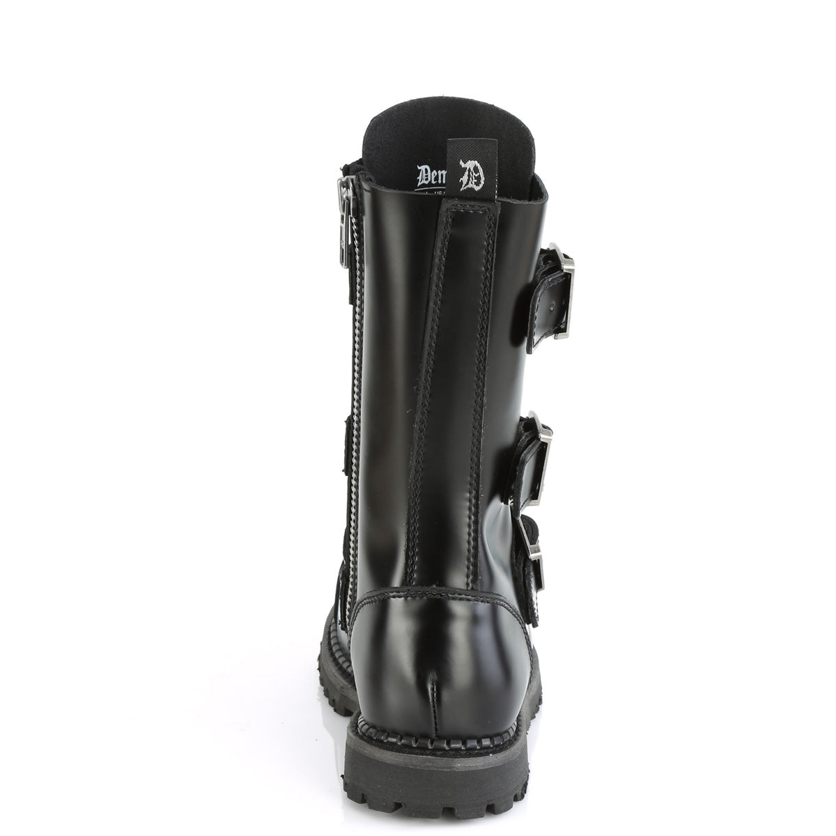 12 Eyelet Unisex Steel Toe Ankle Boot, Rubber Sole (Demonia RIOT12BK/BLE)