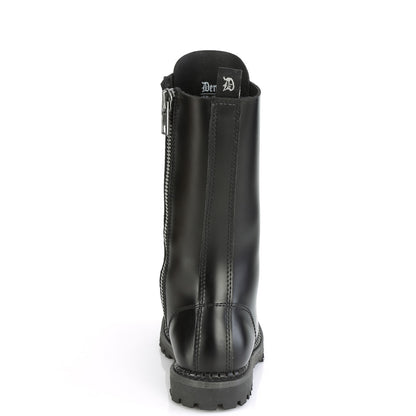 14 Eyelet Unisex Steel Toe Mid Calf Boot, Rubber Sole (Demonia RIOT14/BLE)