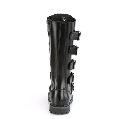 18 Eyelet Unisex Steel Toe Knee Boot, Rubber Sole (Demonia RIOT18BK/BLE)