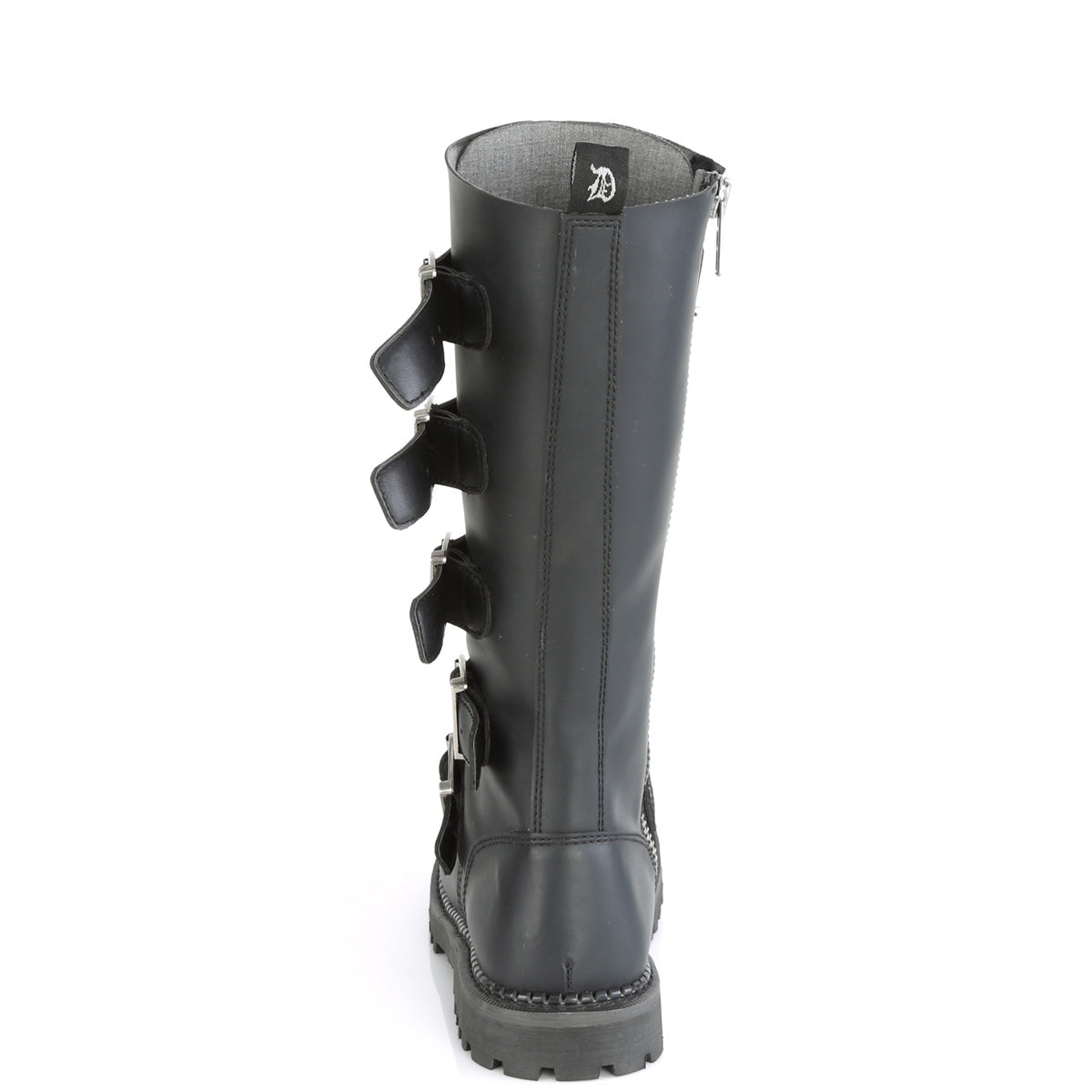 18 Eyelet Unisex Steel Toe Knee Boot, Rubber Sole (Demonia RIOT18BK/BLE)