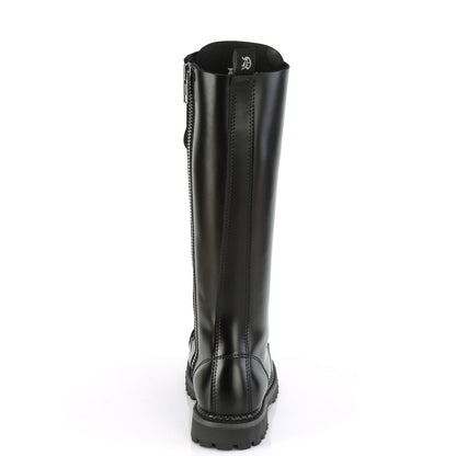 20 Eyelet Unisex Steel Toe Knee Boot, Rubber Sole (Demonia RIOT20/BLE)