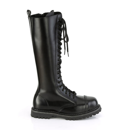 20 Eyelet Unisex Steel Toe Knee Boot, Rubber Sole (Demonia RIOT20/BLE)