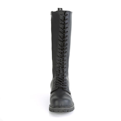 20 Eyelet Unisex Steel Toe Knee Boot, Rubber Sole (Demonia RIOT20/BLE)