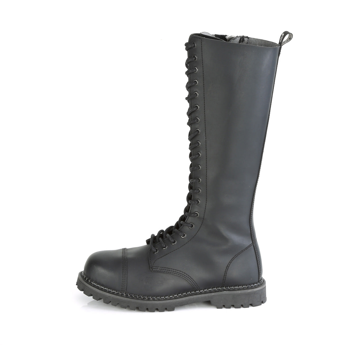 20 Eyelet Unisex Steel Toe Knee Boot, Rubber Sole (Demonia RIOT20/BLE)